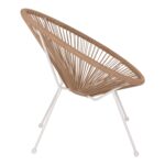 ΠΟΛΥΘΡΟΝΑ ACAPULCO Τ. ΦΩΛΙΑ ΜΕΤΑΛΛΟ ΛΕΥΚΟ ΜΕ TWISTED WICKER HM5871.02 70x73x79 εκ. - Image 4