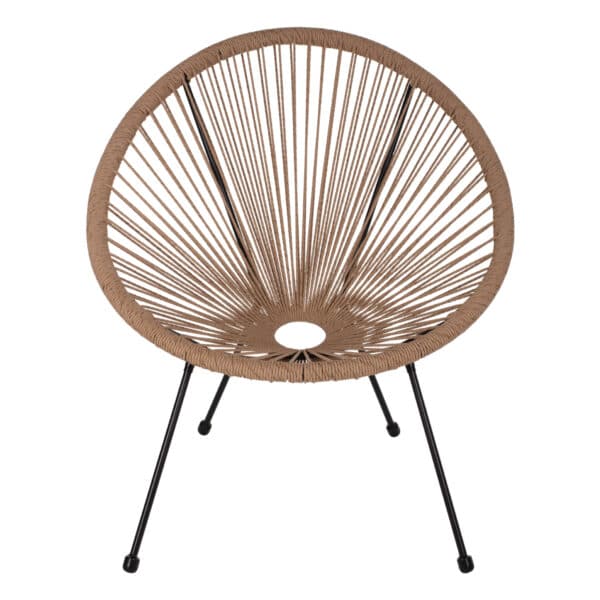 ΠΟΛΥΘΡΟΝΑ ACAPULCO Τ. ΦΩΛΙΑ ΜΕΤΑΛΛΟ ΜΑΥΡΟ ΜΕ TWISTED WICKER HM5871.01 70x73x79 εκ. - Image 3