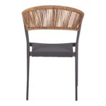 ΠΟΛΥΘΡΟΝΑ ΑΛΟΥΜΙΝΙΟΥ HM5891.01 ΑΝΘΡΑΚΙ ΣΚΕΛΕΤΟΣ&TEXTLINE-ΜΠΕΖ RATTAN 56,5x58x79Υ εκ. - Image 6