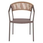 ΠΟΛΥΘΡΟΝΑ ΑΛΟΥΜΙΝΙΟΥ MIRI HM5891.03 ΣΑΜΠΑΝΙΖΕ ΣΚΕΛΕΤΟΣ&TEXTLINE- RATTAN 56x58x80.5Υ εκ. - Image 3