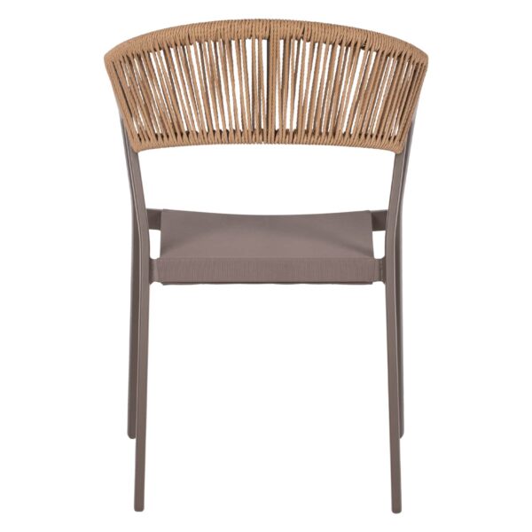 ΠΟΛΥΘΡΟΝΑ ΑΛΟΥΜΙΝΙΟΥ MIRI HM5891.03 ΣΑΜΠΑΝΙΖΕ ΣΚΕΛΕΤΟΣ&TEXTLINE- RATTAN 56x58x80.5Υ εκ. - Image 6