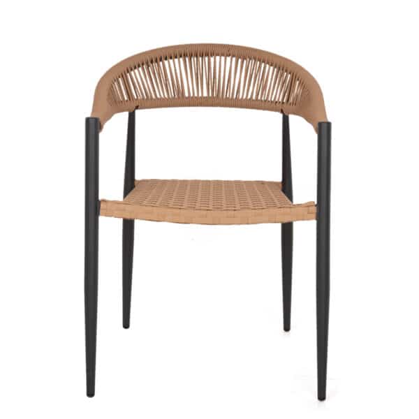 ΠΟΛΥΘΡΟΝΑ ΑΛΟΥΜΙΝΙΟΥ HM5854.12 ΑΝΘΡΑΚΙ PΕ RATTAN ΜΠΕΖ 56x60x78 εκ. - Image 3