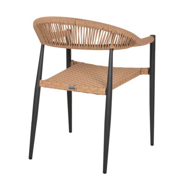 ΠΟΛΥΘΡΟΝΑ ΑΛΟΥΜΙΝΙΟΥ HM5854.12 ΑΝΘΡΑΚΙ PΕ RATTAN ΜΠΕΖ 56x60x78 εκ. - Image 5