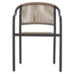 ΠΟΛΥΘΡΟΝΑ ΑΛΟΥΜΙΝΙΟΥ HM5856.02 ΑΝΘΡΑΚΙ ΜΕ ΣΧΟΙΝΙ PE WICKER 57x63x80 εκ. - Image 3