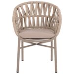 ΠΟΛΥΘΡΟΝΑ ΑΛΟΥΜΙΝΙΟΥ ΜΕ ΣΧΟΙΝΙ ΜΠΕΖ MOKA ΣΚΕΛΕΤΟ 57x56x78Υεκ.HM5857.03 - Image 3