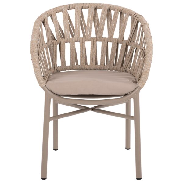 ΠΟΛΥΘΡΟΝΑ ΑΛΟΥΜΙΝΙΟΥ ΜΕ ΣΧΟΙΝΙ ΜΠΕΖ MOKA ΣΚΕΛΕΤΟ 57x56x78Υεκ.HM5857.03 - Image 3