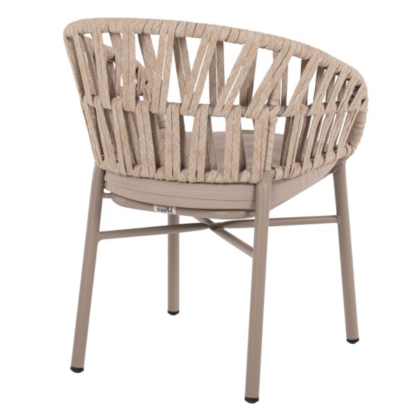 ΠΟΛΥΘΡΟΝΑ ΑΛΟΥΜΙΝΙΟΥ ΜΕ ΣΧΟΙΝΙ ΜΠΕΖ MOKA ΣΚΕΛΕΤΟ 57x56x78Υεκ.HM5857.03 - Image 5