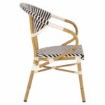 ΠΟΛΥΘΡΟΝΑ BAMBOO LOOK HM5861.01 ΜΑΥΡΟ-ΛΕΥΚΟ 57x55x82 εκ. - Image 4