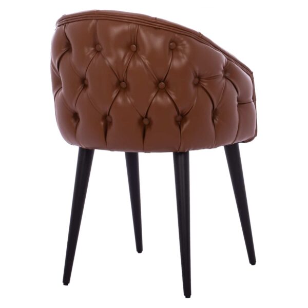 ΠΟΛΥΘΡΟΝΑ LORETTA HM9271.43 ΜΕ ΤΑΜΠΑ ΤΕΧΝΟΔΕΡΜΑ & ΞΥΛΙΝΑ ΜΑΥΡΑ ΠΟΔΙΑ 53x60x82Υ εκ. - Image 5