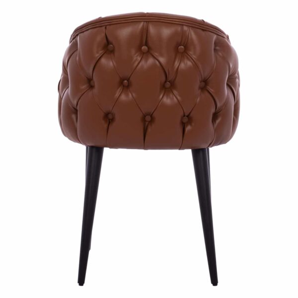 ΠΟΛΥΘΡΟΝΑ LORETTA HM9271.43 ΜΕ ΤΑΜΠΑ ΤΕΧΝΟΔΕΡΜΑ & ΞΥΛΙΝΑ ΜΑΥΡΑ ΠΟΔΙΑ 53x60x82Υ εκ. - Image 6