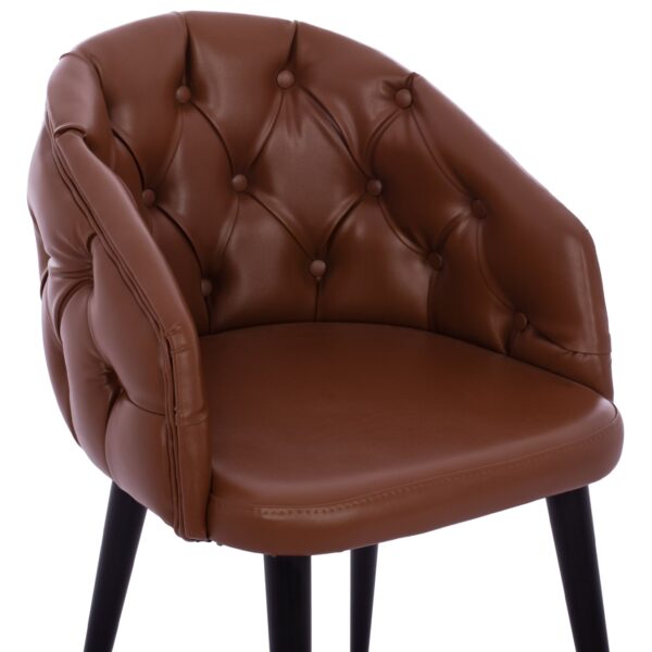 ΠΟΛΥΘΡΟΝΑ LORETTA HM9271.43 ΜΕ ΤΑΜΠΑ ΤΕΧΝΟΔΕΡΜΑ & ΞΥΛΙΝΑ ΜΑΥΡΑ ΠΟΔΙΑ 53x60x82Υ εκ. - Image 7