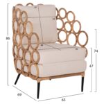 ΠΟΛΥΘΡΟΝΑ RINGER HM9341 ΑΠΟ RATTAN-ΜΕΤΑΛΛΟ ΦΥΣΙΚΟ ΧΡΩΜΑ 65x69x86Y εκ. - Image 2