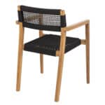 ΠΟΛΥΘΡΟΝΑ CHARLOTTE HM9637.02 ΞΥΛΟ TEAK ΦΥΣΙΚΟ & ΜΑΥΡΟ ΣΧΟΙΝΙ 59x54x83Y εκ. - Image 5