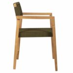 ΠΟΛΥΘΡΟΝΑ CHARLOTTE HM9637.05 ΞΥΛΟ TEAK ΦΥΣΙΚΟ & ΠΡΑΣΙΝΟ ΣΧΟΙΝΙ 59x54x83Y εκ. - Image 4