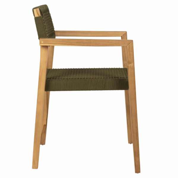 ΠΟΛΥΘΡΟΝΑ CHARLOTTE HM9637.05 ΞΥΛΟ TEAK ΦΥΣΙΚΟ & ΠΡΑΣΙΝΟ ΣΧΟΙΝΙ 59x54x83Y εκ. - Image 4