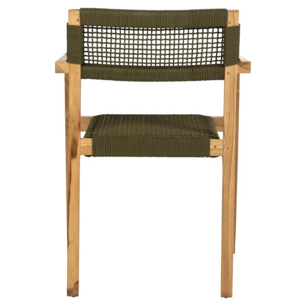 ΠΟΛΥΘΡΟΝΑ CHARLOTTE HM9637.05 ΞΥΛΟ TEAK ΦΥΣΙΚΟ & ΠΡΑΣΙΝΟ ΣΧΟΙΝΙ 59x54x83Y εκ. - Image 6