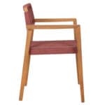 ΠΟΛΥΘΡΟΝΑ CHARLOTTE HM9637.06 ΞΥΛΟ TEAK ΦΥΣΙΚΟ & ΡΟΖ ΣΧΟΙΝΙ 59x54x83Y εκ. - Image 5