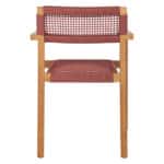 ΠΟΛΥΘΡΟΝΑ CHARLOTTE HM9637.06 ΞΥΛΟ TEAK ΦΥΣΙΚΟ & ΡΟΖ ΣΧΟΙΝΙ 59x54x83Y εκ. - Image 6