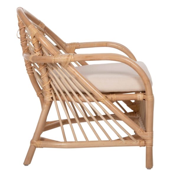 ΠΟΛΥΘΡΟΝΑ FEMUR HM9837 RATTAN ΣΕ ΦΥΣΙΚΟ- ΛΕΥΚΟ ΜΑΞΙΛΑΡΙ 72x66x75Υεκ. - Image 4