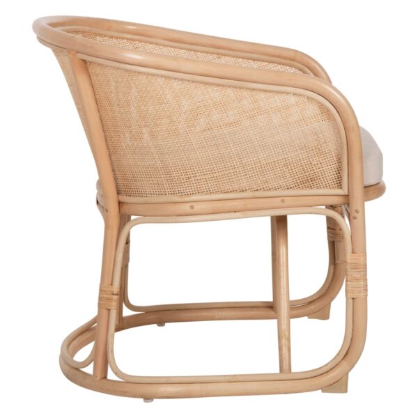 ΠΟΛΥΘΡΟΝΑ ΚΙΚΟ HM9839 RATTAN ΣΕ ΦΥΣΙΚΟ ΧΡΩΜΑ-ΛΕΥΚΟ ΜΑΞΙΛΑΡΙ 61x71x76Yεκ. - Image 4