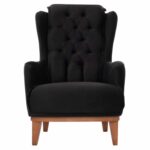 ΠΟΛΥΘΡΟΝΑ ΜΠΕΡΖΕΡΑ BENNINGTON ΒΕΛΟΥΔΟ ΜΑΥΡΟ HM9313.01 75x100x100 εκ. - Image 3