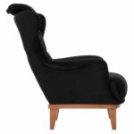 ΠΟΛΥΘΡΟΝΑ ΜΠΕΡΖΕΡΑ BENNINGTON ΒΕΛΟΥΔΟ ΜΑΥΡΟ HM9313.01 75x100x100 εκ. - Image 4