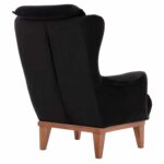 ΠΟΛΥΘΡΟΝΑ ΜΠΕΡΖΕΡΑ BENNINGTON ΒΕΛΟΥΔΟ ΜΑΥΡΟ HM9313.01 75x100x100 εκ. - Image 5