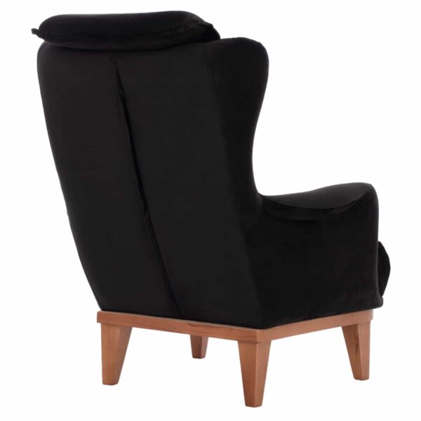 ΠΟΛΥΘΡΟΝΑ ΜΠΕΡΖΕΡΑ BENNINGTON ΒΕΛΟΥΔΟ ΜΑΥΡΟ HM9313.01 75x100x100 εκ. - Image 5