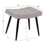 ΠΟΛΥΘΡΟΝΑ ΜΠΕΡΖΕΡΑ CRAWLEY ΜΕ ΥΠΟΠΟΔΙΟ HM8918.21 ΥΦΑΣΜΑ ΜΠΟΥΚΛΕ ΓΚΡΙ 70x74x105Υ εκ. - Image 3