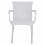 ΠΟΛΥΘΡΟΝΑ ΠΟΛΥΠΡΟΠΥΛΕΝΙΟΥ RATTAN ΠΟΔΙ ALU HM5591.01 ΧΡΩΜΑ ΛΕΥΚΟ 60x60x82 cm - Image 3