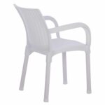 ΠΟΛΥΘΡΟΝΑ ΠΟΛΥΠΡΟΠΥΛΕΝΙΟΥ RATTAN ΠΟΔΙ ALU HM5591.01 ΧΡΩΜΑ ΛΕΥΚΟ 60x60x82 cm - Image 5