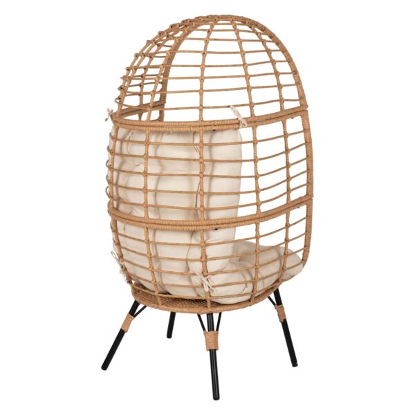 ΠΟΛΥΘΡΟΝΑ Τ.ΦΩΛΙΑ RATTAN HM5869.01 ΜΕΤΑΛ. ΠΟΔΙΑ ΜΑΥΡΑ 77x72x148 εκ. - Image 5