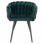 ΠΟΛΥΘΡΟΝΑΚΙ LUANDA ΒΕΛΟΥΔΟ ΚΥΠΑΡΙΣΣΙ ΜΕΤΑΛΛΙΚΑ ΠΟΔΙΑ HM8741.03 60x54x78 εκ. - Image 3