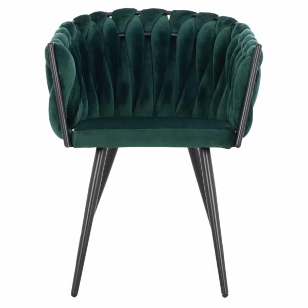 ΠΟΛΥΘΡΟΝΑΚΙ LUANDA ΒΕΛΟΥΔΟ ΚΥΠΑΡΙΣΣΙ ΜΕΤΑΛΛΙΚΑ ΠΟΔΙΑ HM8741.03 60x54x78 εκ. - Image 3