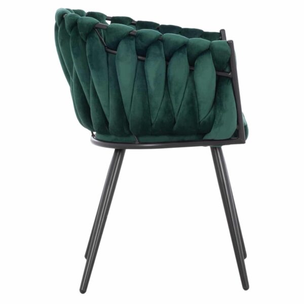 ΠΟΛΥΘΡΟΝΑΚΙ LUANDA ΒΕΛΟΥΔΟ ΚΥΠΑΡΙΣΣΙ ΜΕΤΑΛΛΙΚΑ ΠΟΔΙΑ HM8741.03 60x54x78 εκ. - Image 4