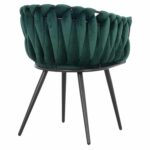 ΠΟΛΥΘΡΟΝΑΚΙ LUANDA ΒΕΛΟΥΔΟ ΚΥΠΑΡΙΣΣΙ ΜΕΤΑΛΛΙΚΑ ΠΟΔΙΑ HM8741.03 60x54x78 εκ. - Image 5