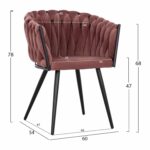 ΠΟΛΥΘΡΟΝΑΚΙ LUANDA ΒΕΛΟΥΔΟ ΣΑΠΙΟ ΜΗΛΟ ΚΑΙ ΜΕΤΑΛΛΙΚΑ ΠΟΔΙΑ HM8741.02 60x54x78 εκ. - Image 2