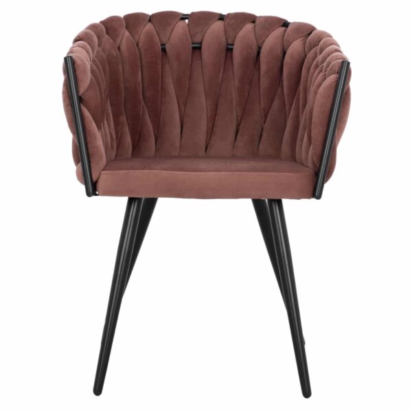 ΠΟΛΥΘΡΟΝΑΚΙ LUANDA ΒΕΛΟΥΔΟ ΣΑΠΙΟ ΜΗΛΟ ΚΑΙ ΜΕΤΑΛΛΙΚΑ ΠΟΔΙΑ HM8741.02 60x54x78 εκ. - Image 3