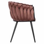 ΠΟΛΥΘΡΟΝΑΚΙ LUANDA ΒΕΛΟΥΔΟ ΣΑΠΙΟ ΜΗΛΟ ΚΑΙ ΜΕΤΑΛΛΙΚΑ ΠΟΔΙΑ HM8741.02 60x54x78 εκ. - Image 4