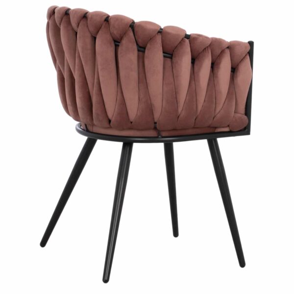 ΠΟΛΥΘΡΟΝΑΚΙ LUANDA ΒΕΛΟΥΔΟ ΣΑΠΙΟ ΜΗΛΟ ΚΑΙ ΜΕΤΑΛΛΙΚΑ ΠΟΔΙΑ HM8741.02 60x54x78 εκ. - Image 5