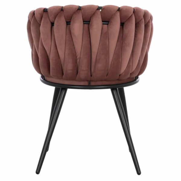 ΠΟΛΥΘΡΟΝΑΚΙ LUANDA ΒΕΛΟΥΔΟ ΣΑΠΙΟ ΜΗΛΟ ΚΑΙ ΜΕΤΑΛΛΙΚΑ ΠΟΔΙΑ HM8741.02 60x54x78 εκ. - Image 6