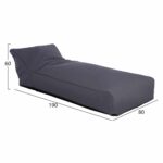 ΠΟΥΦ TANEA HM5807.02 ΓΚΡΙ ΜΕ UV PROTECTION 190x80x60Υ εκ. - Image 2