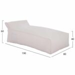 ΠΟΥΦ ΞΑΠΛΩΣΤΡΑ WADELIN HM5774.11 ΜΕ TEXTILINE ΛΕΥΚΟ 190x80x40-60Υ εκ. - Image 2