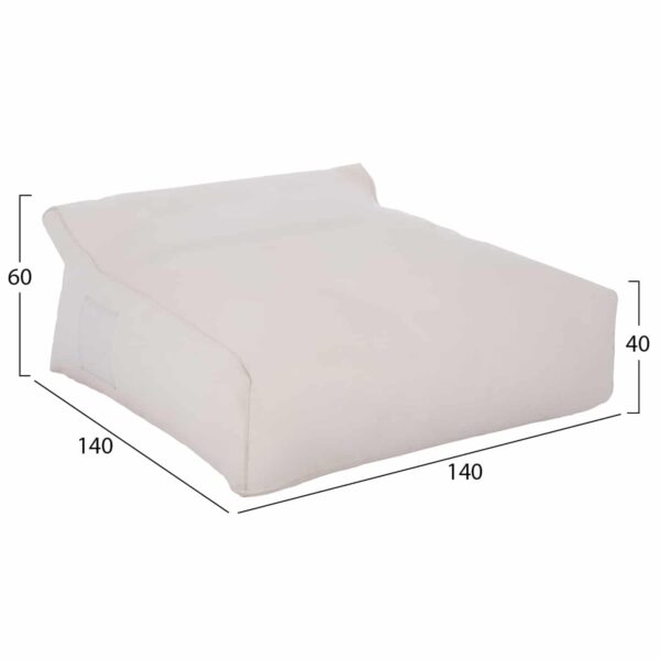 ΠΟΥΦ YAMIN 2ΑΤΟΜΩΝ ΜΕ TEXTILENE 600gr/m2 2X1 ΛΕΥΚΟ HM5773.11 140x140x40-60Υεκ. - Image 2