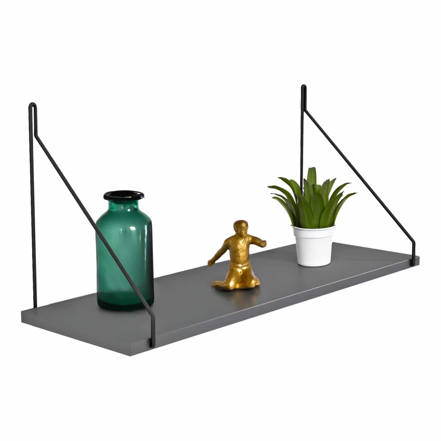 HM9183.20 ΡΑΦΙ ΤΟΙΧΟΥ AGILAN ΜΕΛΑΜΙΝΗΣ HM9183.20 ΓΚΡΙ 72x20x27Y εκ. - Image 1