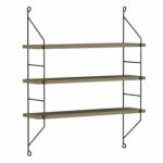 ΡΑΦΙΕΡΑ ΤΟΙΧΟΥ ACHALA ΜΕΛΑΜΙΝΗΣ HM9185.12 OLIVE GREY 60x15x68Y εκ. - Image 3