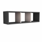 ΡΑΦΙΕΡΑ ΤΟΙΧΟΥ ΜΕΛΑΜΙΝΗΣ ΓΚΡΙ & ΛΕΥΚΟ HM9228.13 90x22x25,6Υ εκ. - Image 4