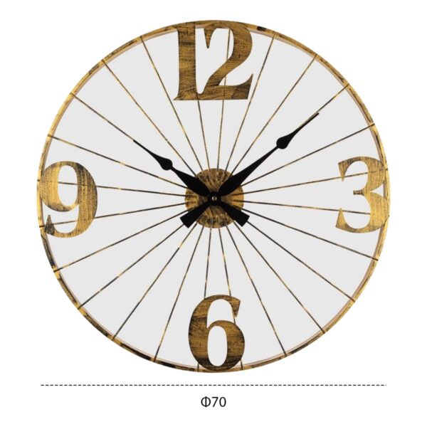 ΡΟΛΟΙ ΤΟΙΧΟΥ ΑΠΟ ΣΙΔΕΡΟ HM7632.01 ΧΡΥΣΟ ΠΑΤΙΝΑ Φ70 εκ. - Image 2