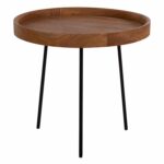 ΣΕΤ 3ΤΜΧ ΒΟΗΘΗΤΙΚΑ ΤΡΑΠΕΖΙΑ MANTARYS HM9799 ΞΥΛΟ MINDI-ΜΑΥΡΑ ΜΕΤΑΛΛΙΚΑ ΠΟΔΙΑ Φ60x55,5Υ εκ. - Image 3