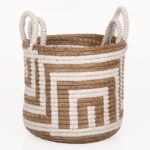 ΣΕΤ ΔΙΑΚΟΣΜΗΤΙΚΑ ΚΑΛΑΘΙΑ HM7846.01 ΑΠΟ MENDONG GRASS ΣΕ ΛΕΥΚΟ-ΦΥΣΙΚΟ Φ36x32-40Yεκ. - Image 3